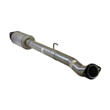 Aluminized race pipe with inline muffler and two-bolt flanges
