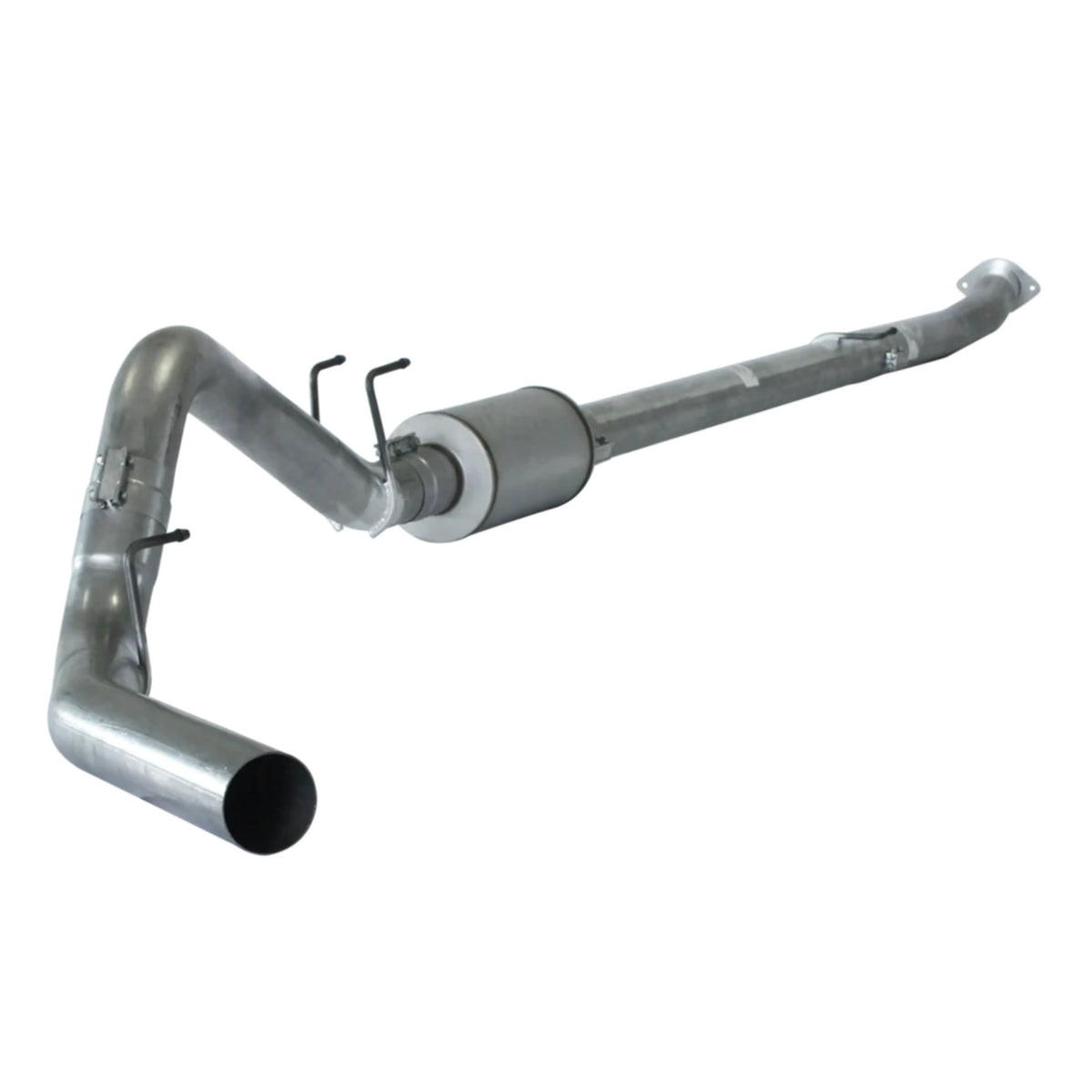 2003–2026 Ford Powerstroke 4" Exhaust System: aluminized 4 inch exhaust system with muffler and hangers