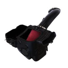 S&B cold air intake with red filter, black airbox and intake tube