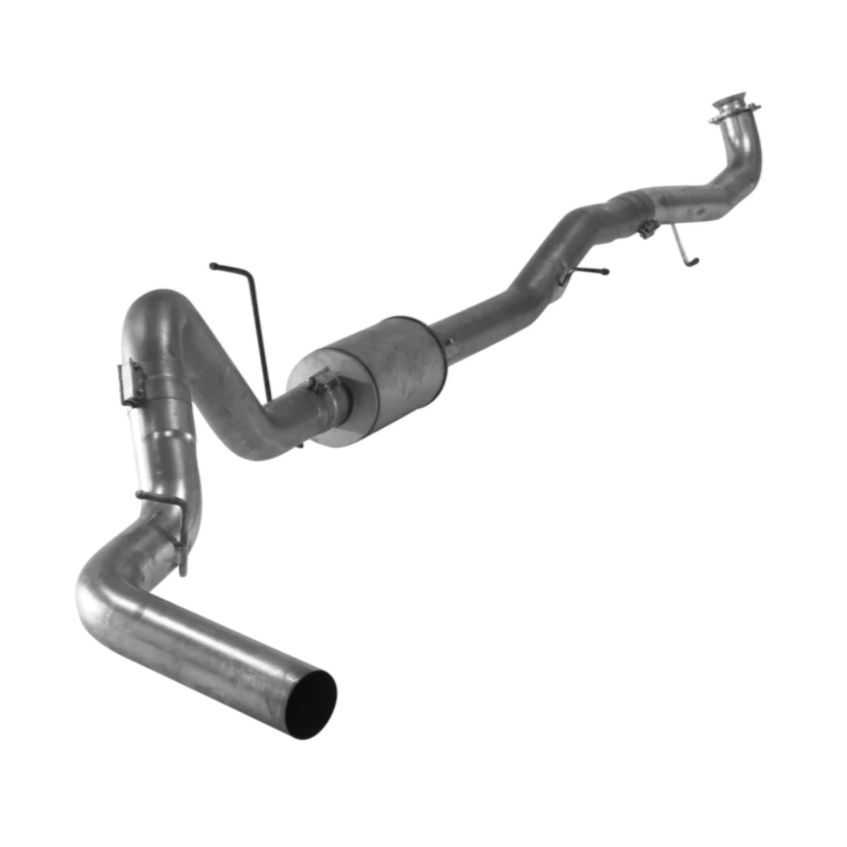 Aluminized 5 inch exhaust system with muffler and hanger rods