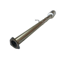 Aluminized DPF race pipe with flanged inlet and inline muffler