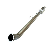 Aluminized DPF race pipe with inline muffler and clamps for Ram Cummins