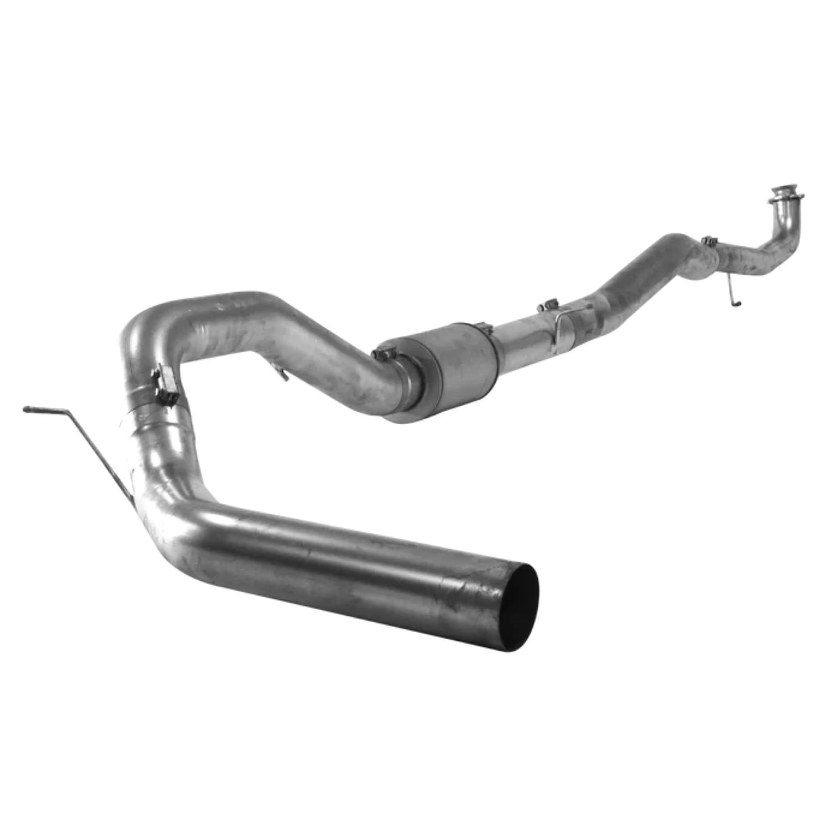 Aluminized 5 inch exhaust system with inline muffler for Duramax