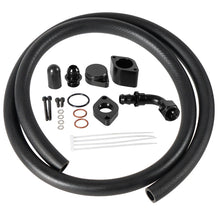 2011–2026 6.7 Powerstroke CCV Upgrade Kit: ford CCV upgrade kit with black hose, billet adapters, fittings and O-rings