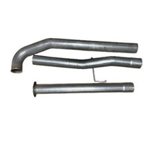 Three aluminized steel race pipe sections laid out on white background