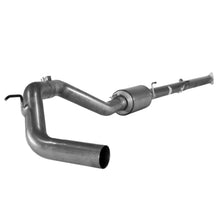 Aluminized turbo-back exhaust system with inline muffler