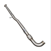 Stainless steel race pipe with flex section and flanged inlet