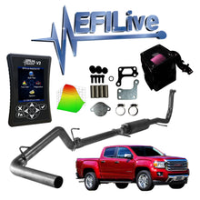 2016–2022 Colorado 2.8 EFI Live Delete Kit: red GMC Canyon with EFI Live AutoCal V3, intake, EGR kit and exhaust