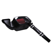 S&B cold air intake with red filter, black airbox and intake tube