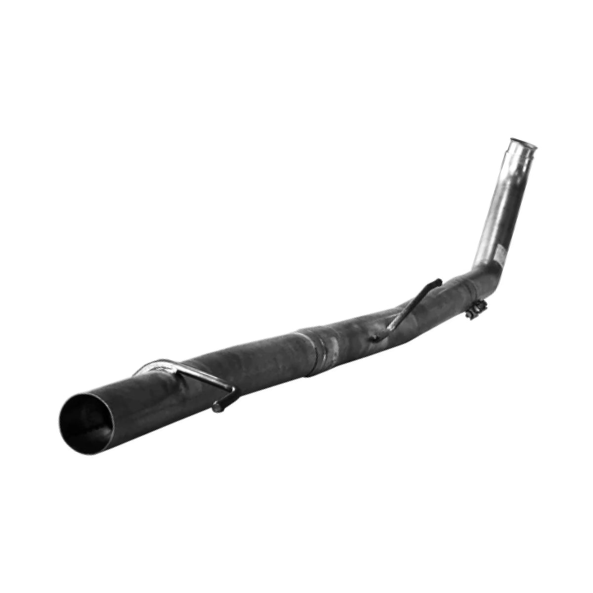 2014–2019 Ram 1500 3.0 EcoDiesel DPF Race Pipe: aluminized race pipe with angled inlet tube and hangers