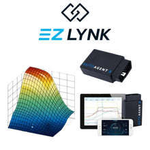 EZ Lynk logo with AutoAgent 3 tuner, tablet, phone app and tune map