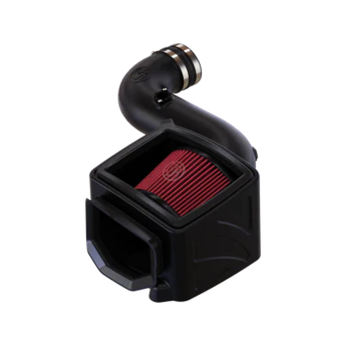 S&B cold air intake for LLY/LBZ Duramax with red filter and black airbox