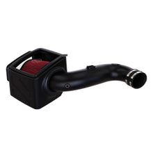 S&B cold air intake with red filter, black airbox and intake tube
