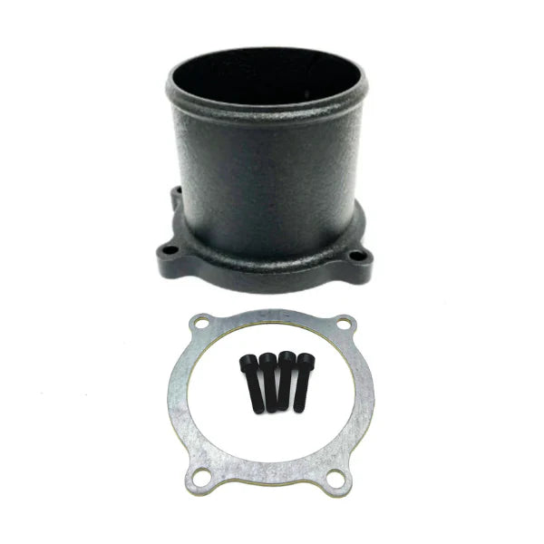 Black throttle valve delete with gasket and four bolts