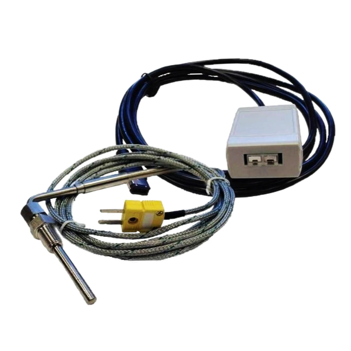EGT probe kit with thermocouple sensor, yellow connector and module