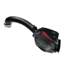 S&B cold air intake with red filter, black airbox and intake tube