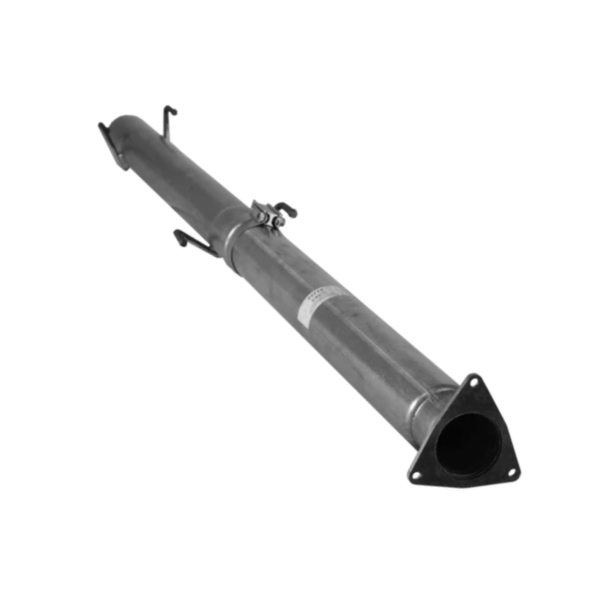 2016–2019 Titan XD Cummins DPF Race Pipe: aluminized straight race pipe with triangular flange and hangers